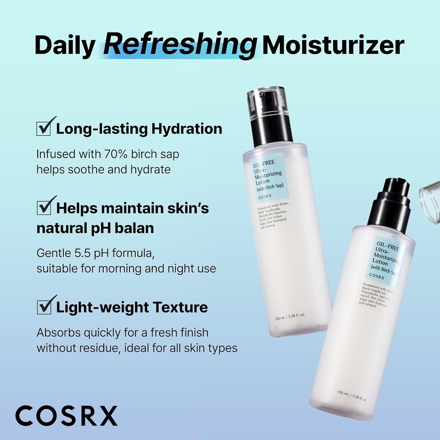 Oil-Free Ultra-Moisturizing Lotion with Birch Sap 100ml