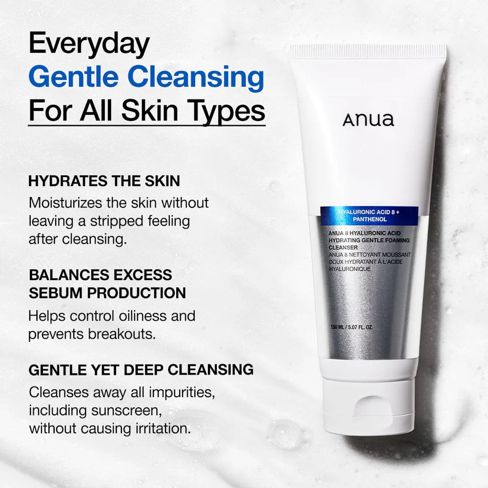 8 Hyaluronic Acid Hydrating Gentle Foaming Cleanser 150ml